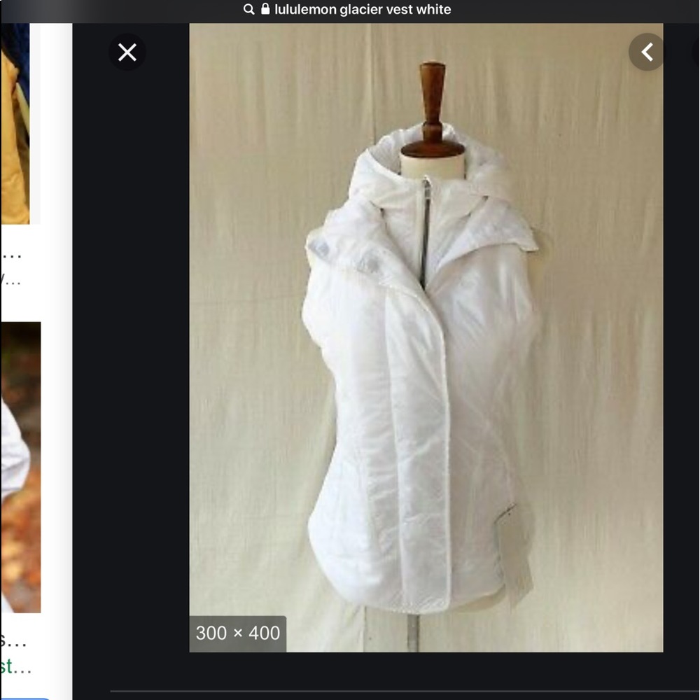 - EUC lululemon white glacier vest size 6